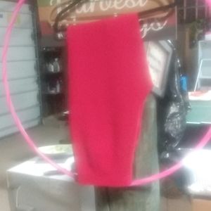 Red pant suit, slacks and button up dress top